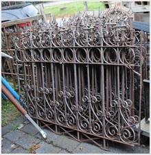 Antiker Schmiedeeisen Zaun